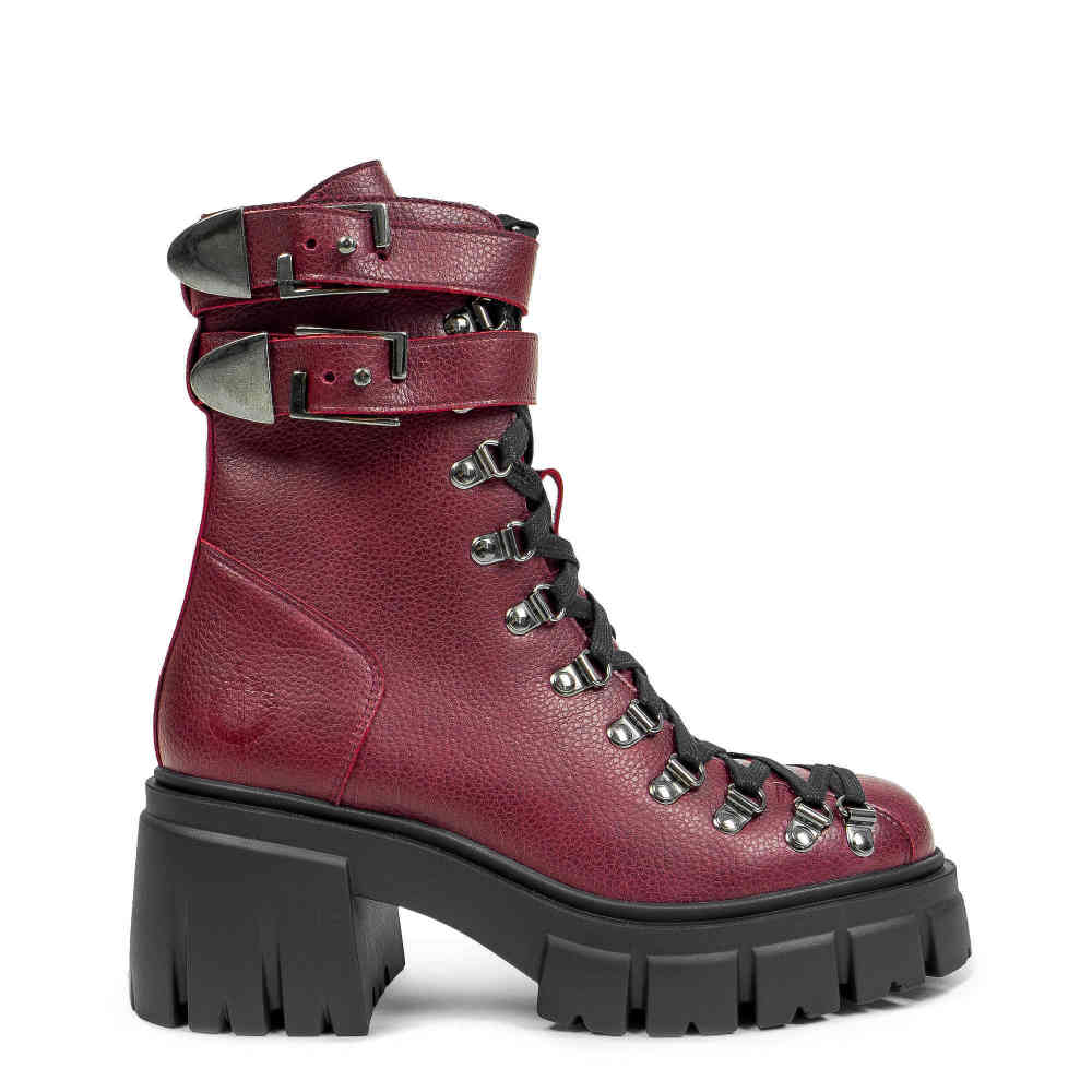 Altercore - Chloe II Vegan Bottes de plate-forme - Bordeaux rouge